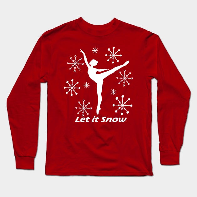 Arabesque Let it Snow Long Sleeve T-Shirt by PixHailDesigns